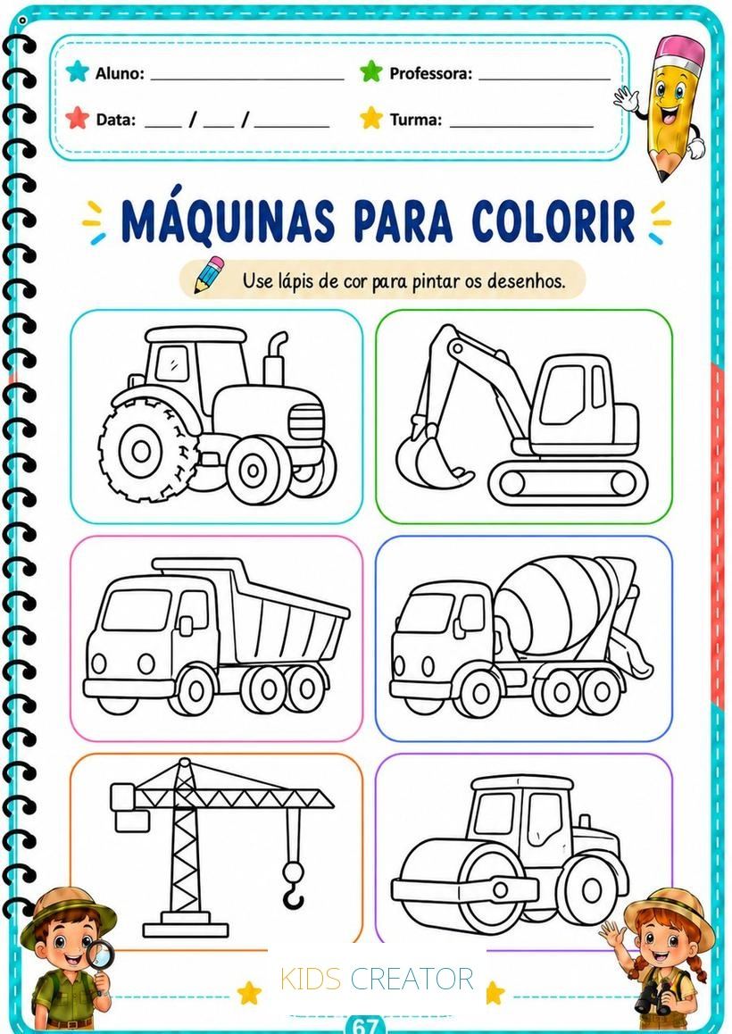 Atividade com tema máquinas