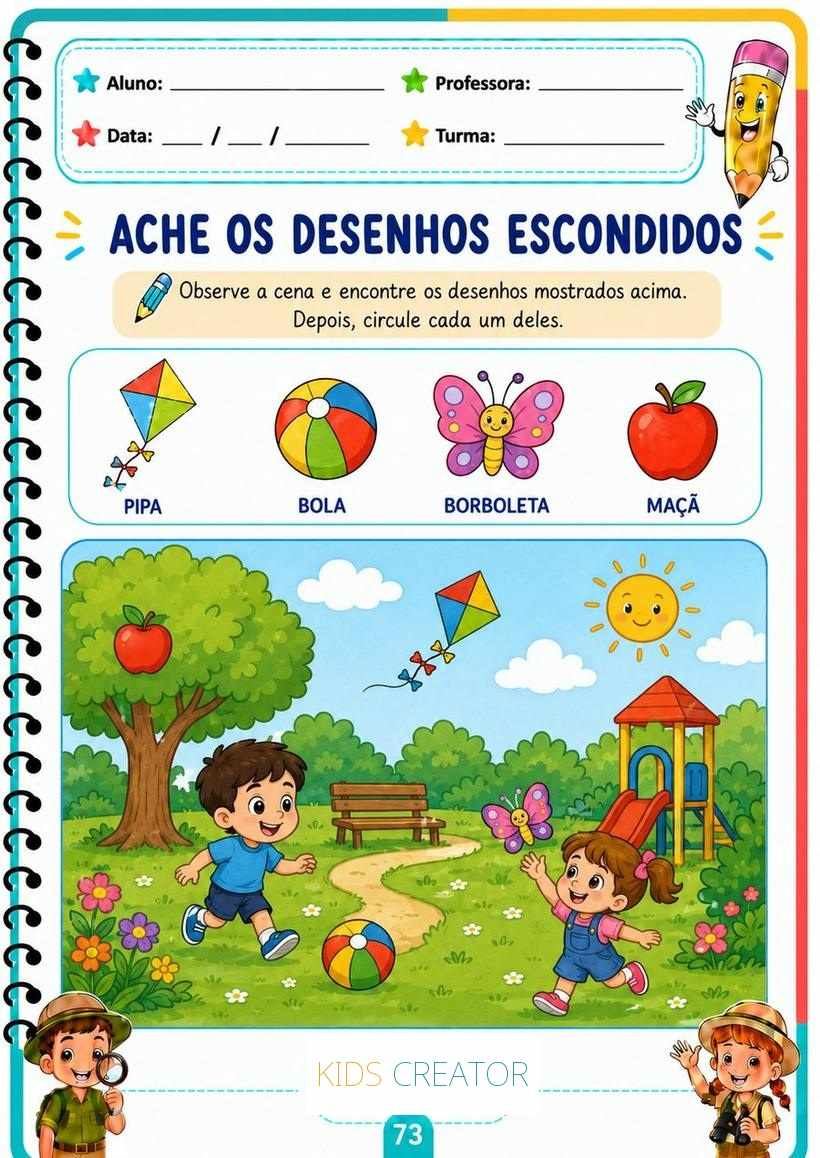 Atividade de alfabetização