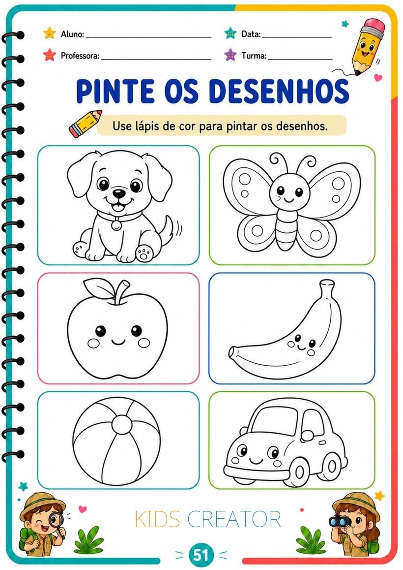 Página de desenhos para colorir